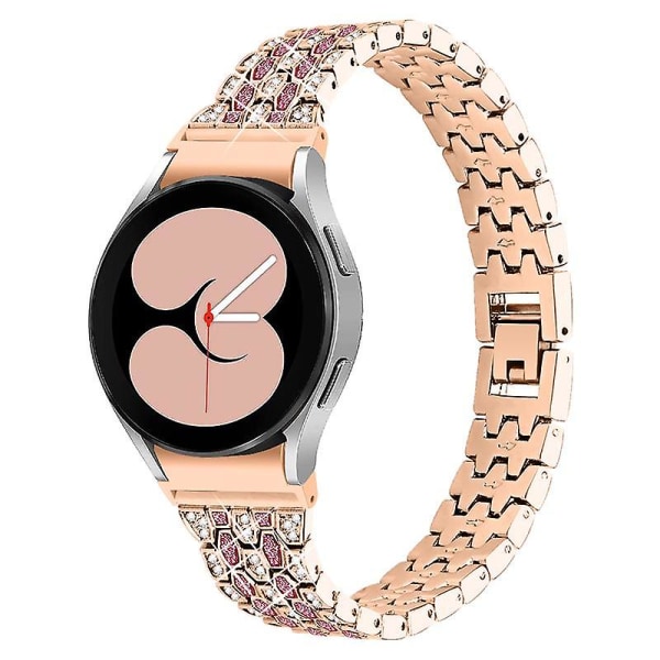 Watch för Samsung Galaxy Watch4 Active 40mm/44mm/Watch4 Classic 42mm/46mm 5 pärlor 3 rader Rose Gold Rose