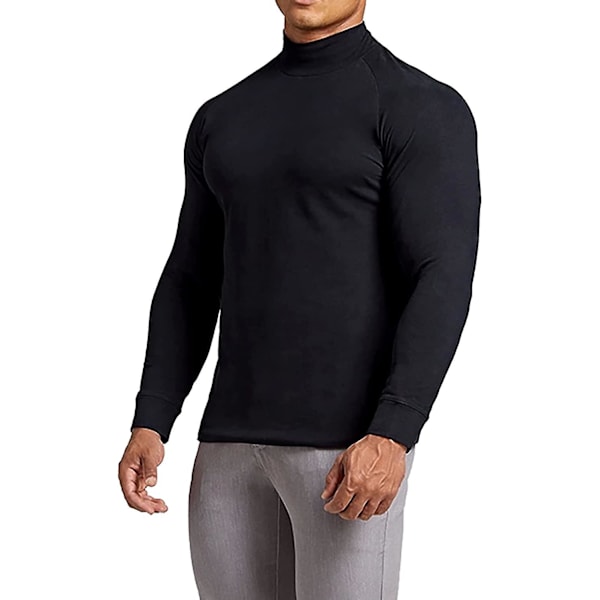 Miesten poolokaulusneuleet, slim fit -mallinen, poolokauluspaita, vapaa-ajan pitkähihainen