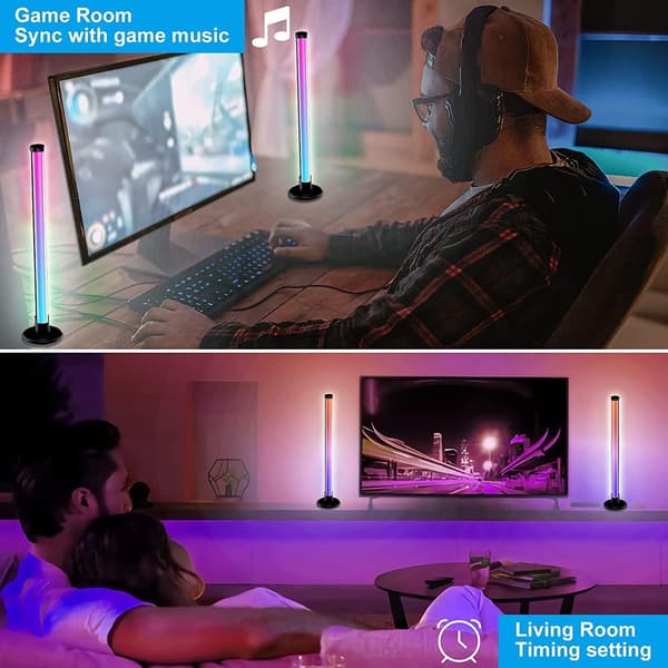 Smart LED Lys Bar App og USB Fjernkontroll Koblet til med Timerinnstilling for PC Spillrom TV Baklys