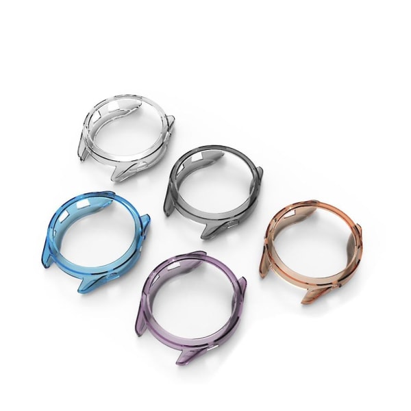För Garmin Forerunner 965 ihålig skyddande ram Anti-kollision TPU klockfodral Transparent Orange