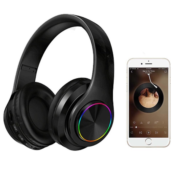 Bluetooth-kuulokkeet langattomat over-ear -kuulokkeet mikrofonilla, kokoontaitettavat ja kevyet stereolangattomat kuulokkeet matkustamiseen, työhön, TV:seen, PC:hen ja matkapuhelimeen multicolor