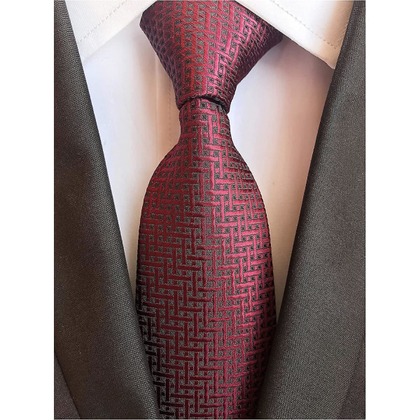 Herrkläder Gingham Check Stripe Slips Mönster Business Formella Designer Halsdukar 3.15\"