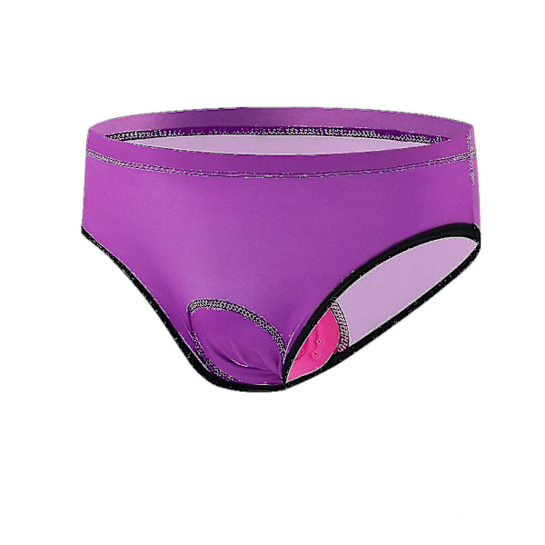 Damcykelunderkläder med 4D-vaddering, cykelshorts, cykelbyxor, cykelunderkläder för kvinnor -gsl-yujia purple M