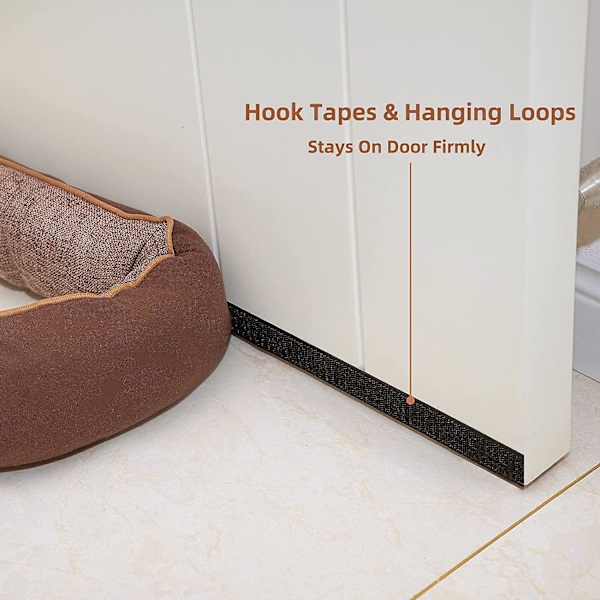 38 tommers vindstopper for dør og vindu, avtakbar og vaskbar vektet fransk 36 inch Brown