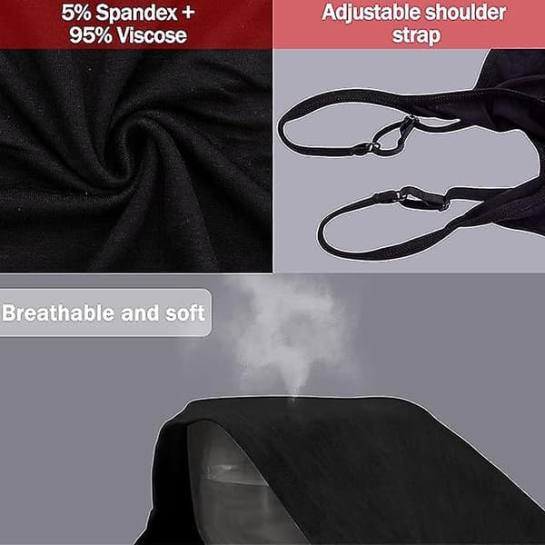 5 stk Basic Camisole Justerbar Camisole Spaghettistropp Tanktopp for Kvinner og Jenter (stor