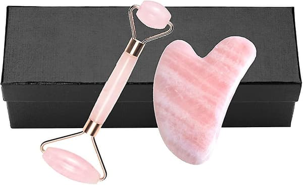 Jade Roller Gua-sha Ansikts Gua Sha Rosenkvarts Jade Massager Jade Sten