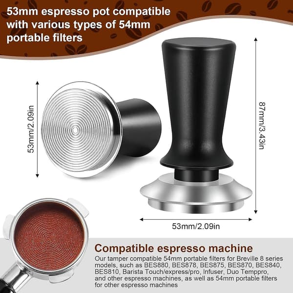 53mm Espresso Tamper - Kalibrert Kaffe Tamper