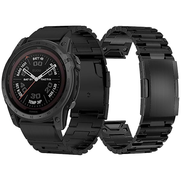 26 mm foldespænde Quick Release urrem til Garmin Fenix 7X/7X Solar/Enduro/Coros Vertix 2
