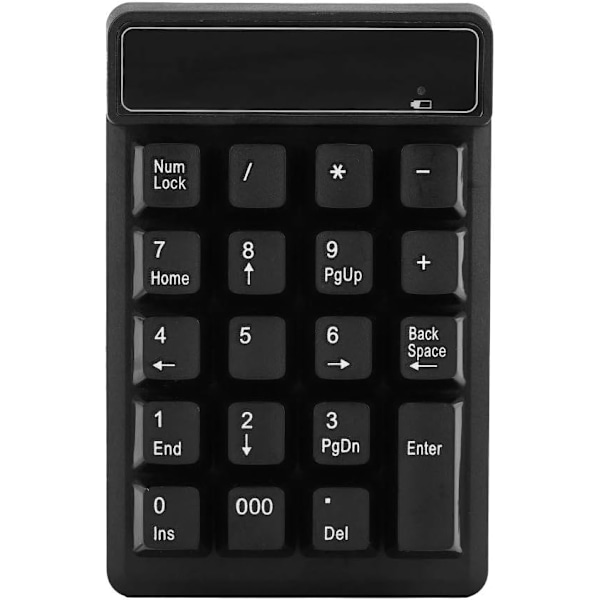 Numeriskt tangentbord, 19 tangenter Bärbar trådlös nummerplatta Bluetooth Numpad för dator Laptop, 10m Bluetooth-anslutning, Lång arbetstid