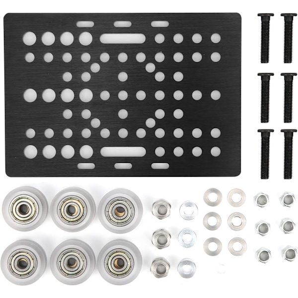 Aluminium Gantryplatta 20-80mm Byggplatta Rulluppsättning Universal 3D-skrivartillbehör för Openbuilds, Kompatibel med Linjärstyrning