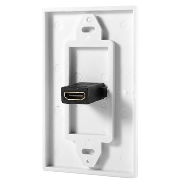 1 Port Gullbelagt HDMI Veggplate, Enkel Uttaksportinnsats - HDMI Frontplate Socket Innstikk Perfekt for Hjemmekinosystem