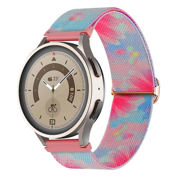 Nylonklockarmband för Coros Pace 2/Apex 42mm, 20mm mönstrad justerbar flätad ögla Flowers Butterflies