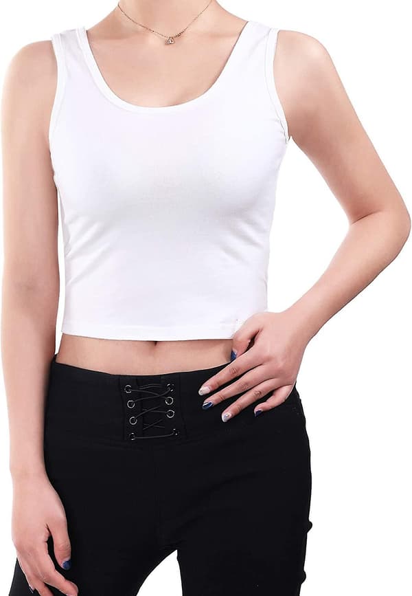 4-pack Träningslinnen Basic, Ärmlösa Racerback Sportlinnen Style 4 L