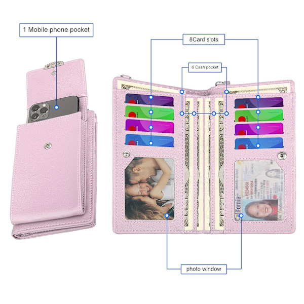 Crossbody Telefontaske Dame Mobiltelefon Tasker