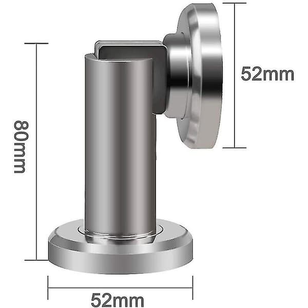 Magnetisk dørstopper, børstet rustfrit stål dørlås moderne solid stiv dørstopper