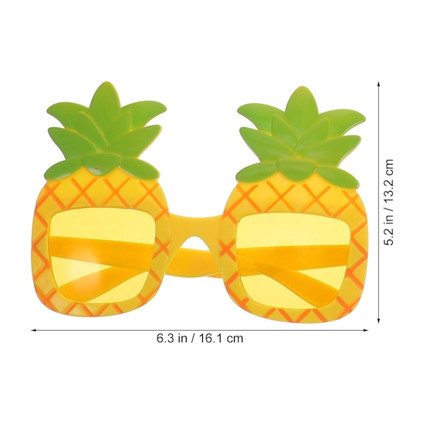 6 st Roliga Festglasögon Nyhet för Vuxna Hawaii Tropiska Solglasögon Kreativa Strandglasögon för Festanvändning Slumpmässig Stil