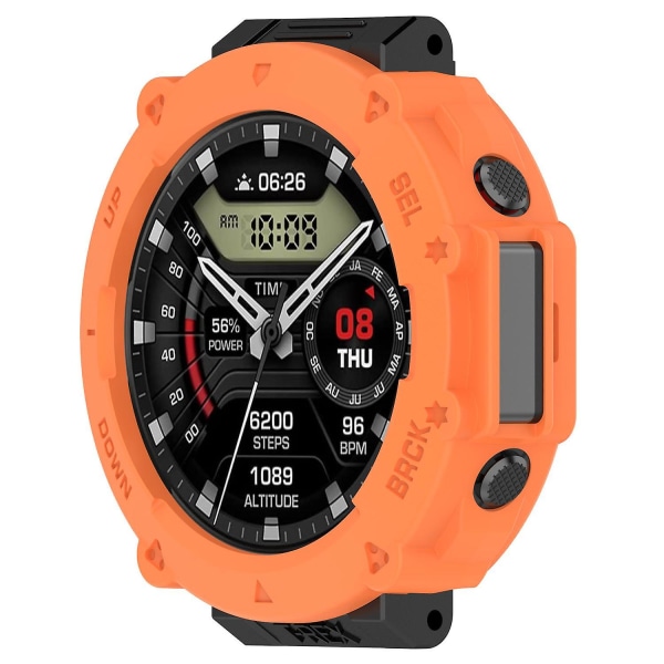 anti-scratch watch för Amazfit T-Rex Ultra A2142, TPU - cover Quick Release ihåligt case Ornage