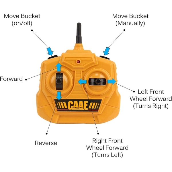 13,5\" rc Bulldozer Full Function 1:24 Skala 2,4ghz Byggfordon Leksak Frontlastare Traktor Lastbil
