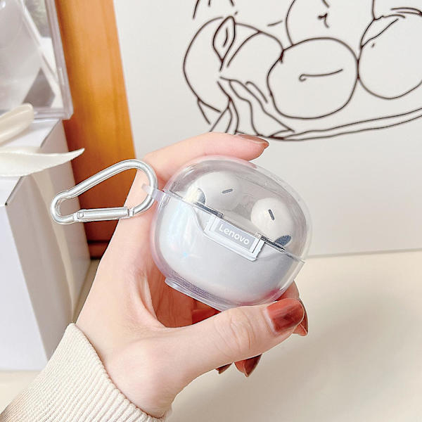 Lenovo XT95 Pro Transparent Earphone Case Mönstertryck Blåtand Hörlurar Skydd Planet and Astronaut