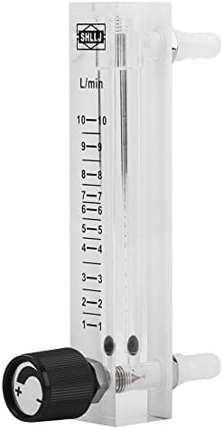 Gassmengdemåler, LZQ-7 Flowmeter 1-10LPM Flow Meter med kontrollventil for oksygenluftgass