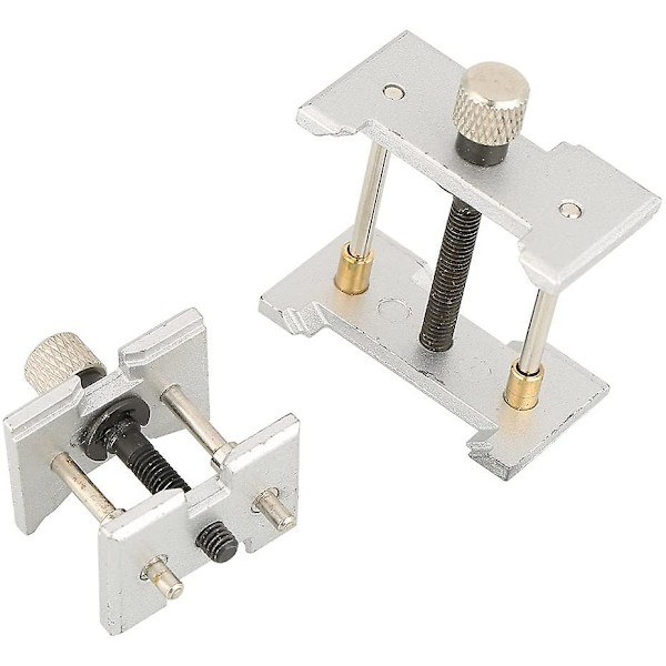 2 i 1 klockrörelse klämma metall armbandsur hållare urmakare klämma