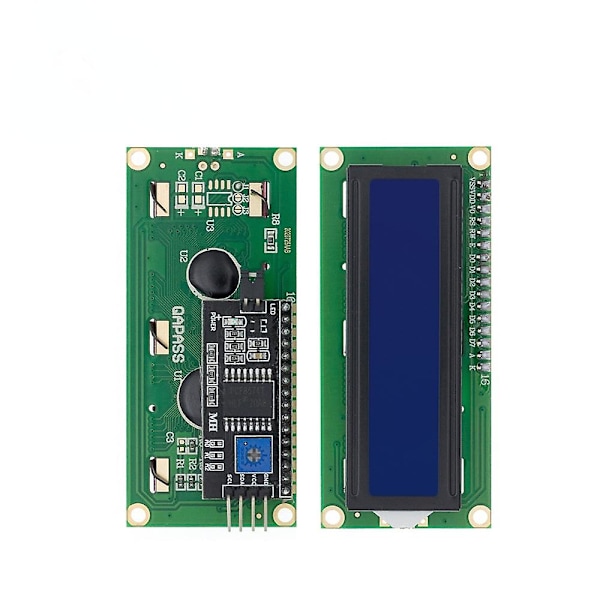 Lcd1602 1602 lcd-modul blå/gul-grön 16x2 tecken lcd pcf8574t pcf8574 iic i2c Iic interface