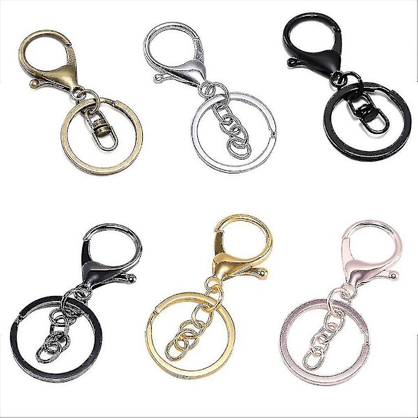10 kpl Metallinen Kääntyvä Lukko Avaimenperä Metallinen Hummerilukko Avaimenperä Korut Tee-se-itse Rose Gold