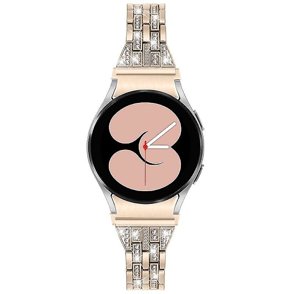 Metallklockarmband för Samsung Galaxy Watch4 Active 40mm/44mm/Watch4 Classic 42mm/46mm, 5 pärlor 2 rader Retro Gold