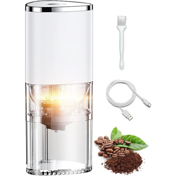 Bärbar Elektrisk Kaffekvarn, Avtagbar Kaffebönkvarn, USB Laddningsbar Kaffebönkvarn Kontorsköksverktyg