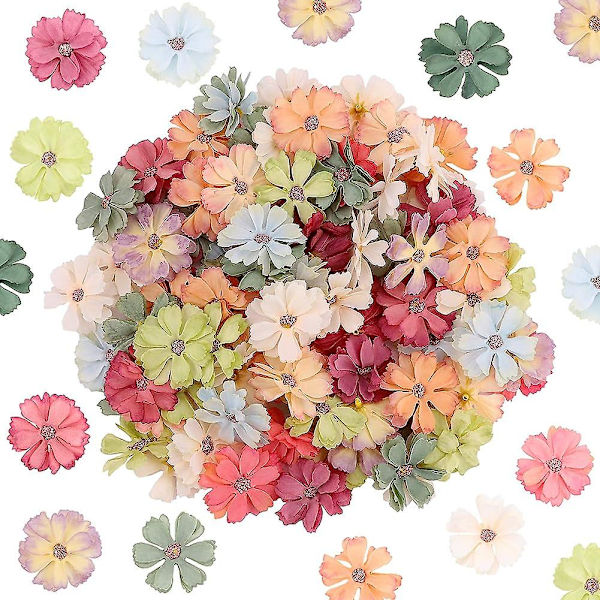 Kunstige Blomsterhoveder 100 stk. Dekorative Kunstige Tusindfryd Blomsterhoveder Mini