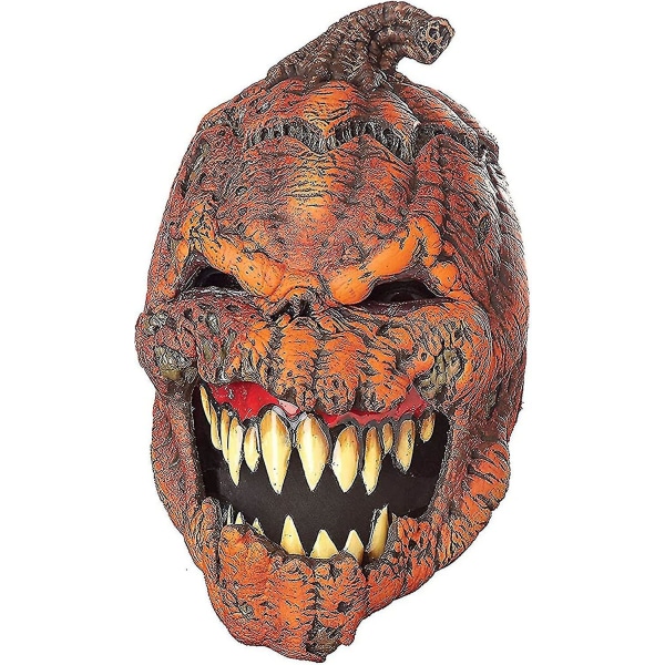 Halloween Græskarmaske, Horror Maske Skræmmende Latex Græskarhoved Maske, Uhyggelig Fuld Hoved Latex Maske