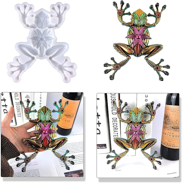 3D Mekanisk Frø Dyre Silikoneforme, søde Harpiksforme, store Chokolade Bagekage Dekorerings Epoxy Harpiksforme DIY Harpiks Støbning Til Vægophæng