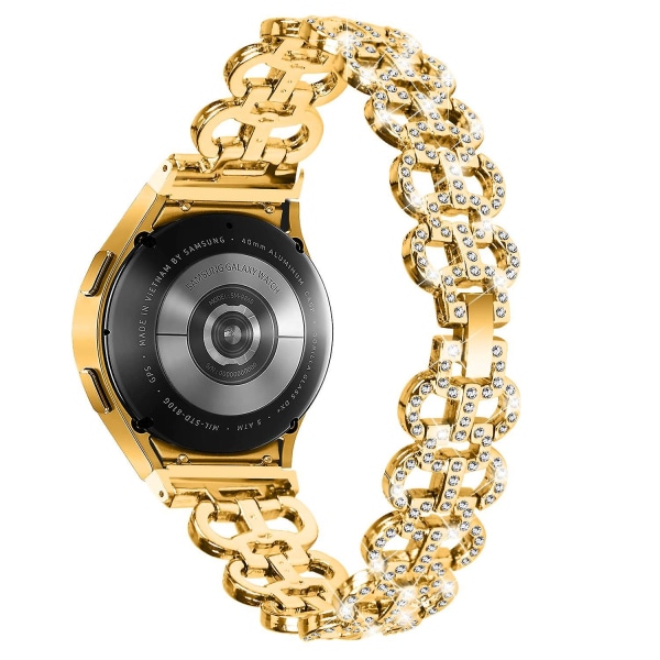 Metall Rhinestone klockarmband för Galaxy Watch4 40/44mm / Watch4 Classic 42/46mm / Watch 5 40/44mm Gold