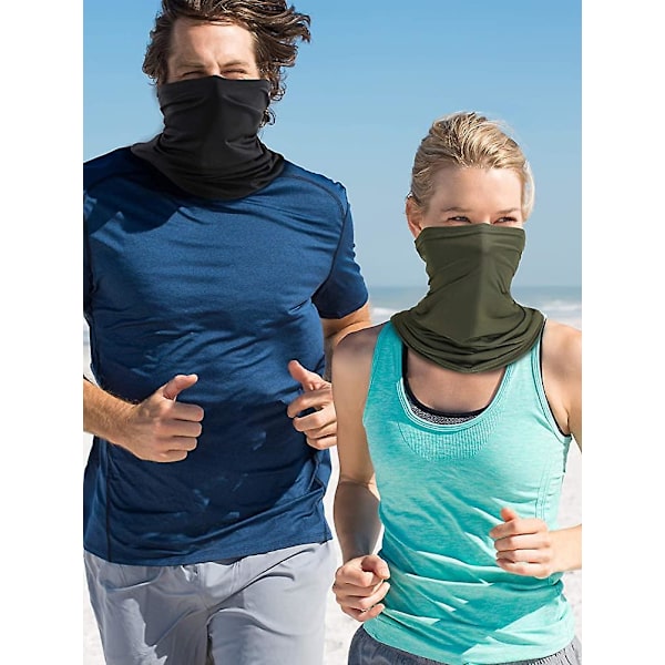 4-delad ansiktsmask Bandana Andningsbar Nackvärmare Elastisk Ansiktsmask Scarf Uv Prote Acsergery Present