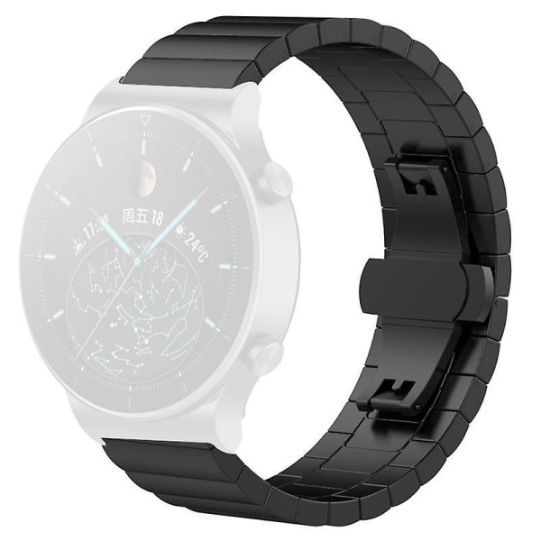 Watch i rostfritt stål för Samsung Galaxy Watch 4/5/6 40/44 mm / Watch6 Classic 43 mm 47 mm Black