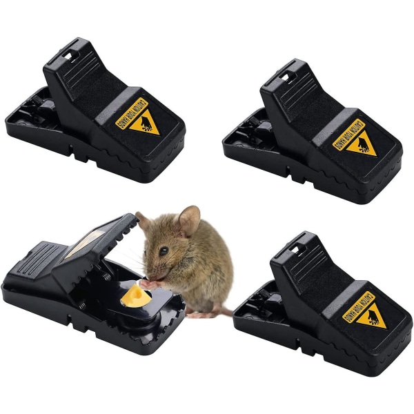 4 st återanvändbara musfällor för inomhus och utomhus som dödar omedelbart | Effektiva mössfällor för inomhus och ett mycket känsligt gnagaremedel