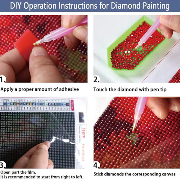 DIY 5D Diamantmålning Kit för Vuxna Diamantkonst Lila Blommor Diamantmålning Full Borr Kristall Strass Broderi Hantverk Kit för Hemvägg
