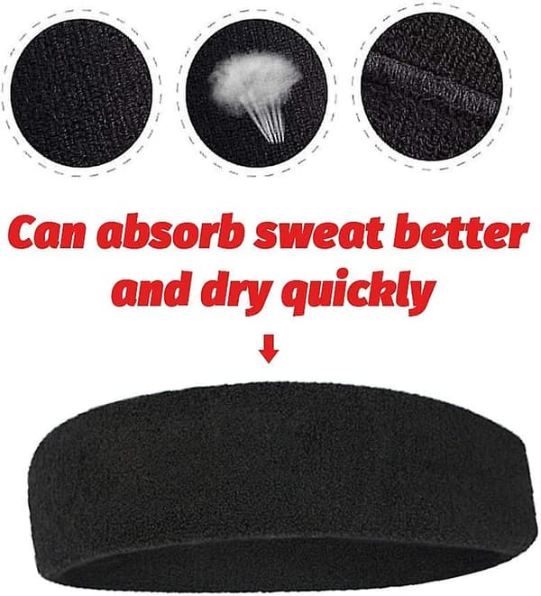 3-pack Acsergery present sport pannband svettband för män och kvinnor, elastiskt hår