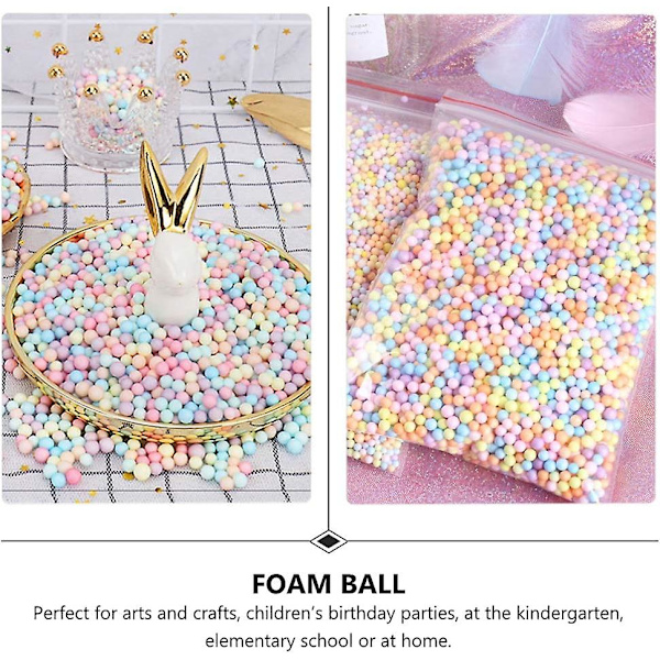 2 pakker 50g Skumkugler Farverige Styrofoamkugler 4-5mm Mini Skumkugler Til Kunsthåndværk Festdekorationer Gaveæsker Vasefyld