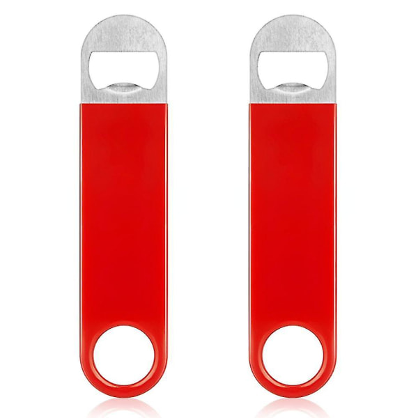 Platt flasköppnare - Flasköppnare för bartender - Öppnare för ölflaskor - Vinyl Red