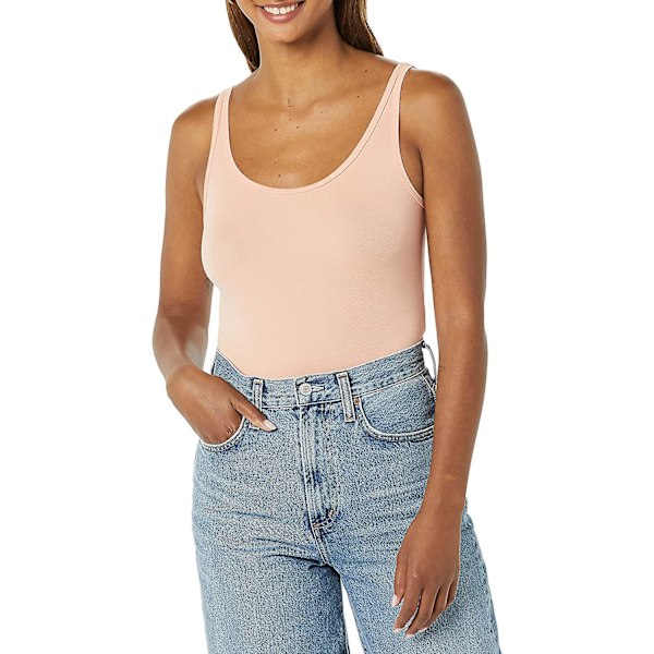Slim-fit tanktopp med tynne stropper for kvinner, 2-pakning Style 12 M