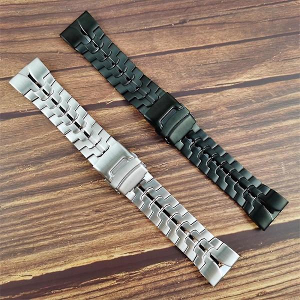 26 mm metalurrembånd til Garmin Tactix 7 Pro/Fenix 7X/6X Pro, udskiftningsarmbånd med spænde