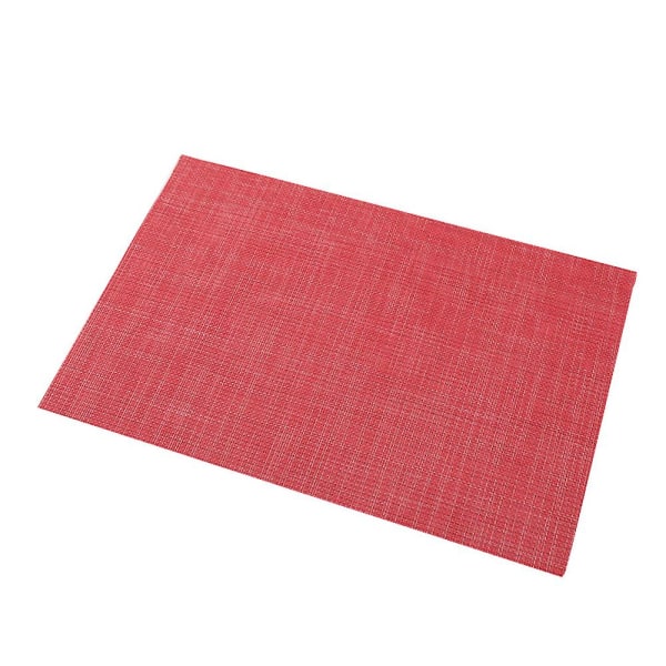 Värmebeständiga placemats fläckbeständiga halkfria tvättbara pvc bordsmattor red