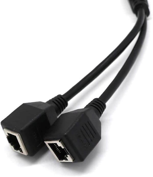 Netværks Splitter Adapter Kabel RJ45 1 Han til 2 Hun Socket Porte Ethernet LAN Kabel Netværks Splitter Adapter