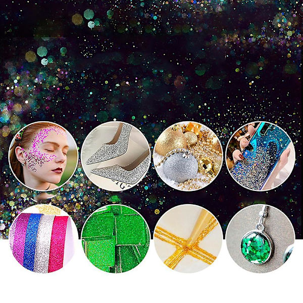 Värilliset paljettikynnet, glitterit ohuet paljettilastutarrat, joulukynsitarroja style 1