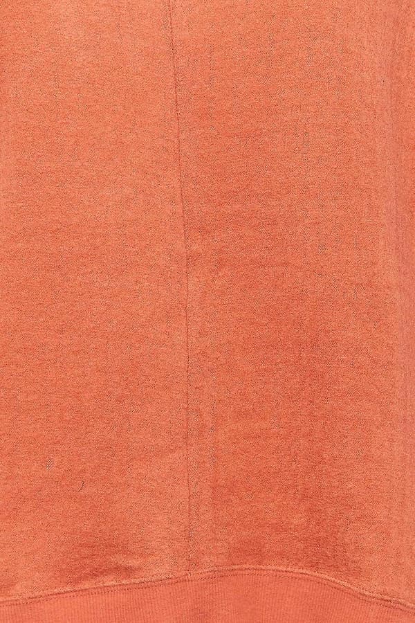Mokkabrun Fleece Sweatshirt til Kvinder Plus Size Curve