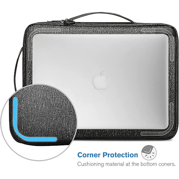 15,6 tuuman kannettavan tietokoneen olkalaukku, 360 asteen suojaava pehmustettu kantolaukku Acsergery Macbook -lahjalle