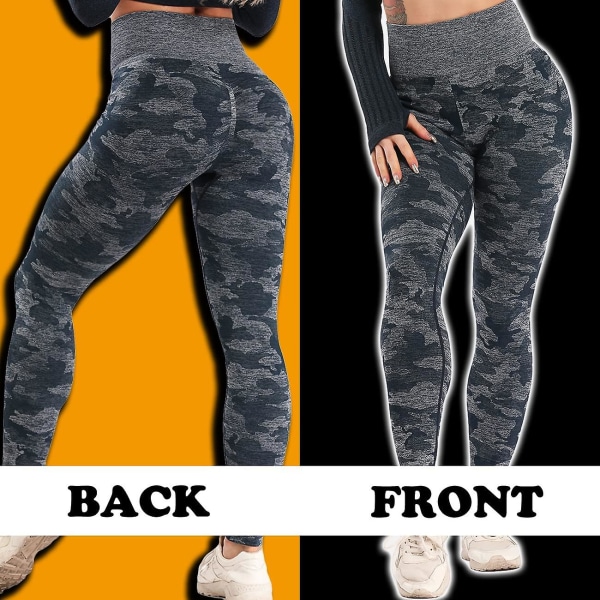 Dam Camo Seamless Gym Leggings Träning Fitness Jogging Yoga Byxor