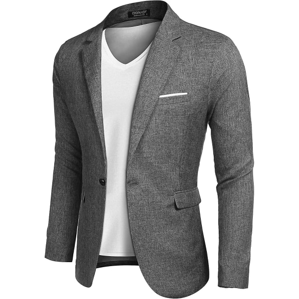 Herre Casual Blazer Jakker Letvægts Sportsfrakker En Knap M