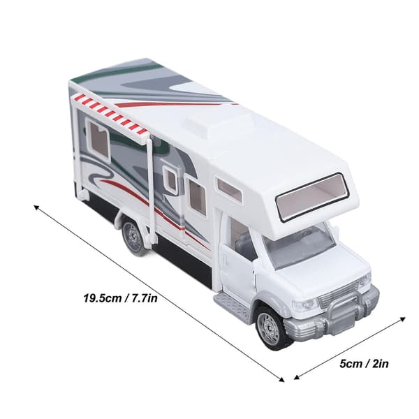 1/32 Børne RV Legetøj Lyd Lys Åbningsdøre Simulation Pædagogisk Legerings Autocamper Legetøj til Børn White